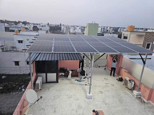 Solar rooftop installation by Prompt Power Systems in Chennai, South India - Project 6