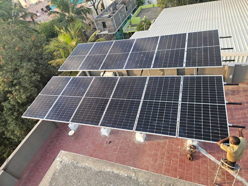 Solar rooftop installation by Prompt Power Systems in Chennai, South India - Project 11
